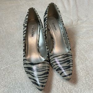 Maurices zebra print heels